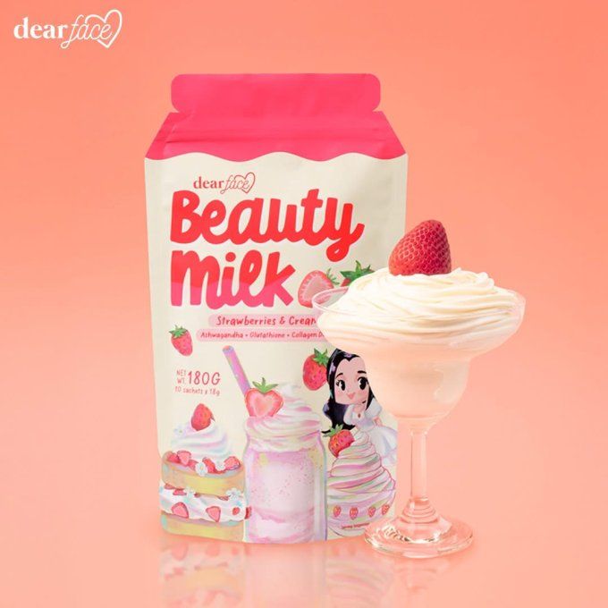 DEAR FACE BEAUTY MILK STRAWBERRIES & CREAM